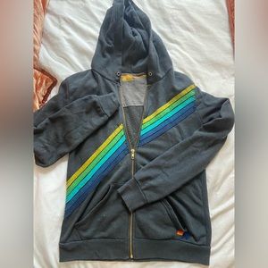 Aviator Nation Five Stripe zip up hoodie